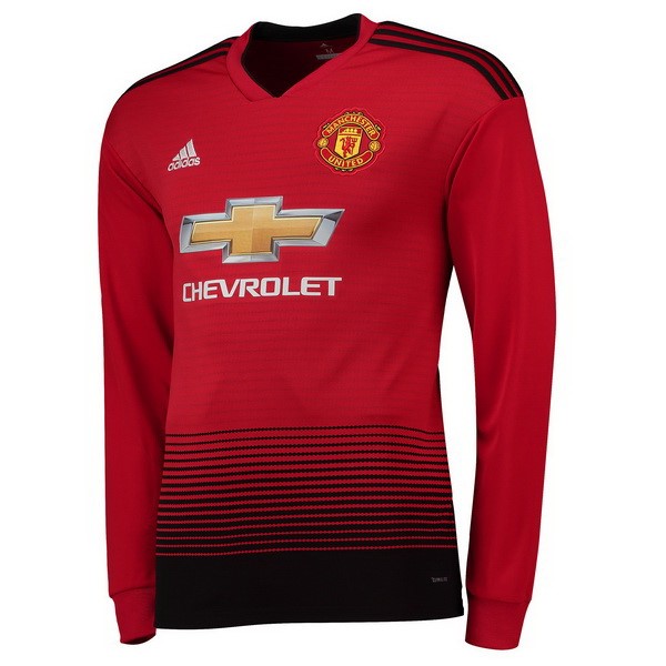 Tailandia Camiseta Manchester United 1ª ML 2018-2019 Rojo